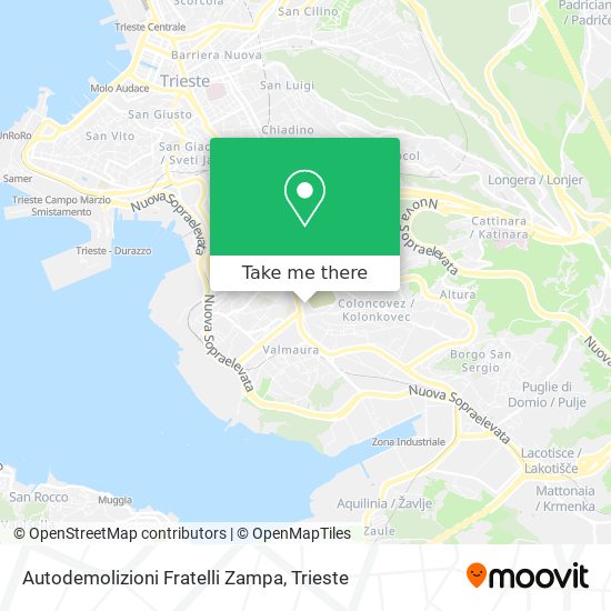Autodemolizioni Fratelli Zampa map