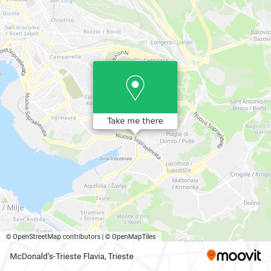 McDonald's-Trieste Flavia map