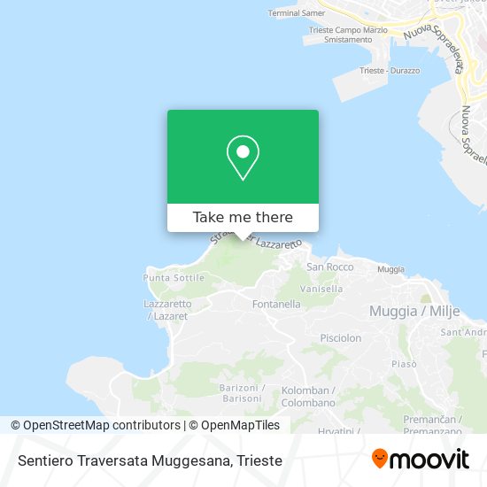 Sentiero Traversata Muggesana map