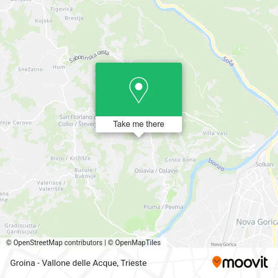 Groina - Vallone delle Acque map
