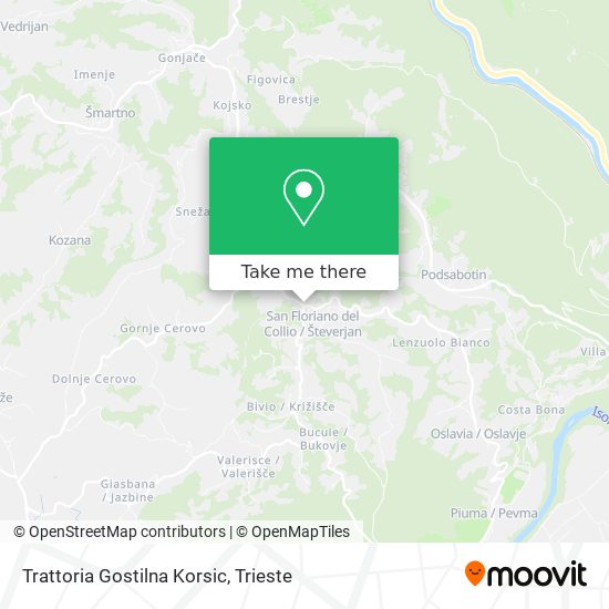 Trattoria Gostilna Korsic map