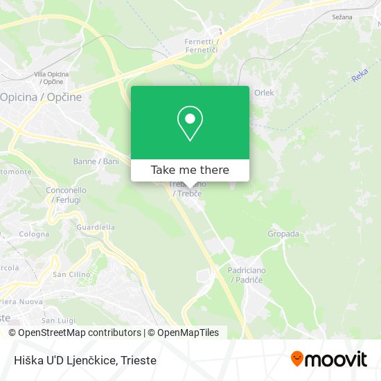 Hiška U'D Ljenčkice map