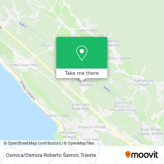 Osmica/Osmiza Roberto Šavron map