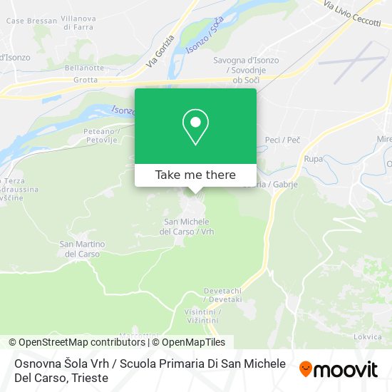 Osnovna Šola Vrh / Scuola Primaria Di San Michele Del Carso map