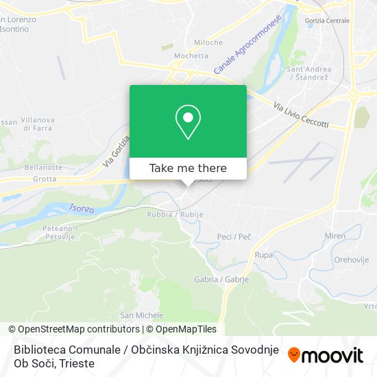 Biblioteca Comunale / Občinska Knjižnica Sovodnje Ob Soči map