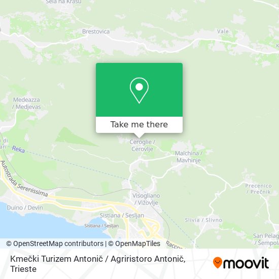 Kmečki Turizem Antonič / Agriristoro Antonič map