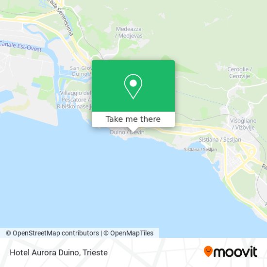 Hotel Aurora Duino map