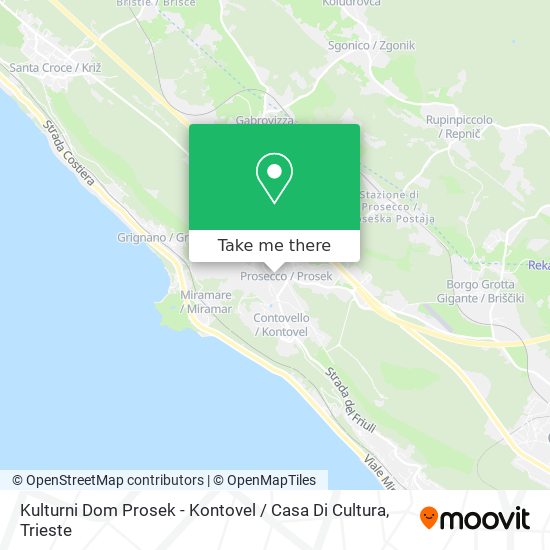 Kulturni Dom Prosek - Kontovel / Casa Di Cultura map