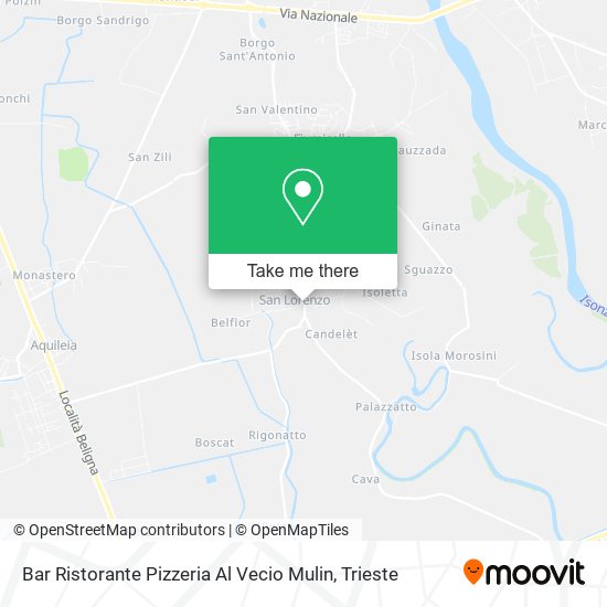 Bar Ristorante Pizzeria Al Vecio Mulin map