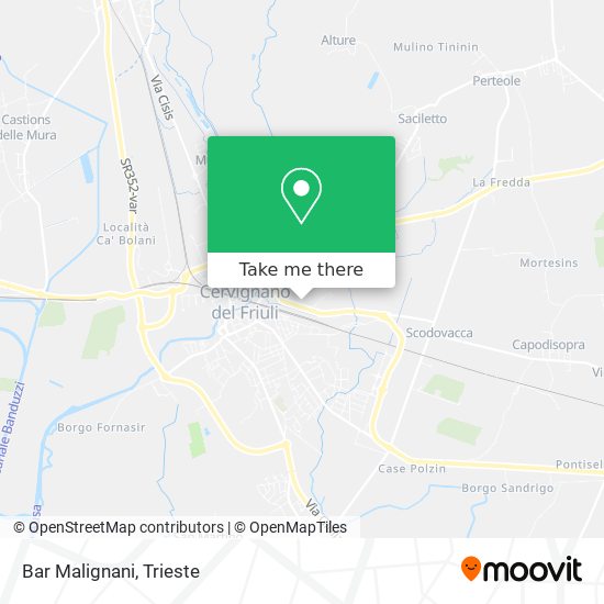 Bar Malignani map