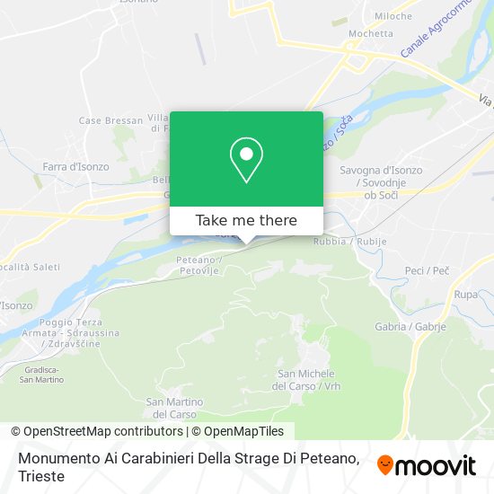 Monumento Ai Carabinieri Della Strage Di Peteano map