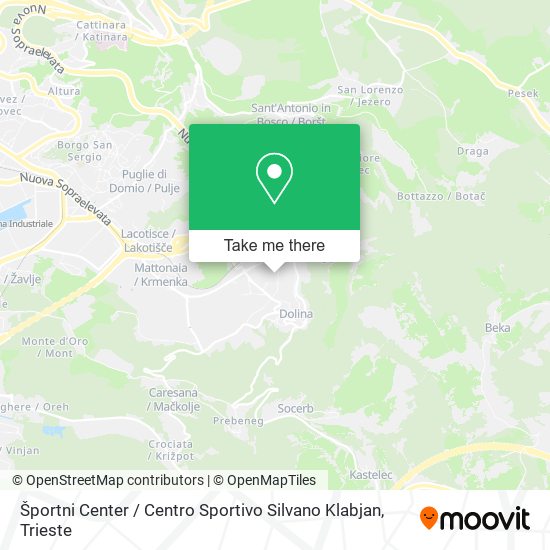 Športni Center / Centro Sportivo Silvano Klabjan map