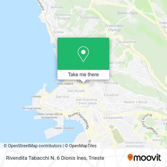 Rivendita Tabacchi N. 6 Dionis Ines map