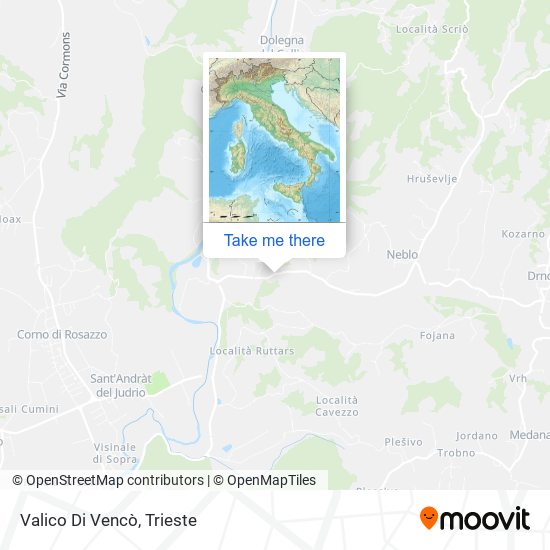 Valico Di Vencò map