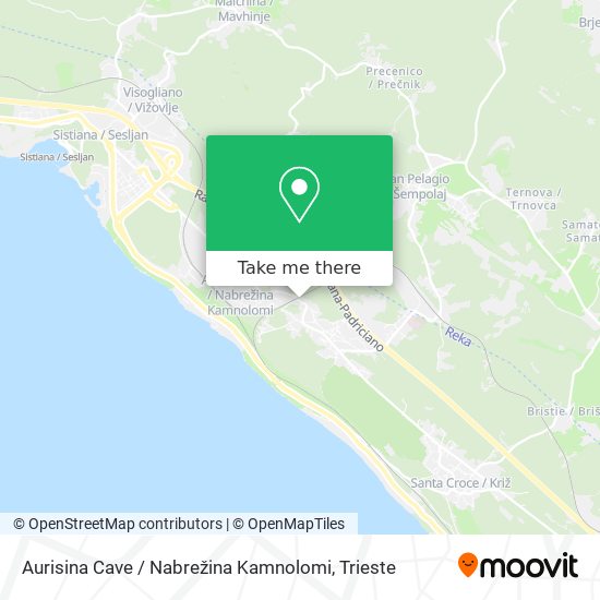 Aurisina Cave / Nabrežina Kamnolomi map