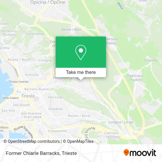 Former Chiarle Barracks map