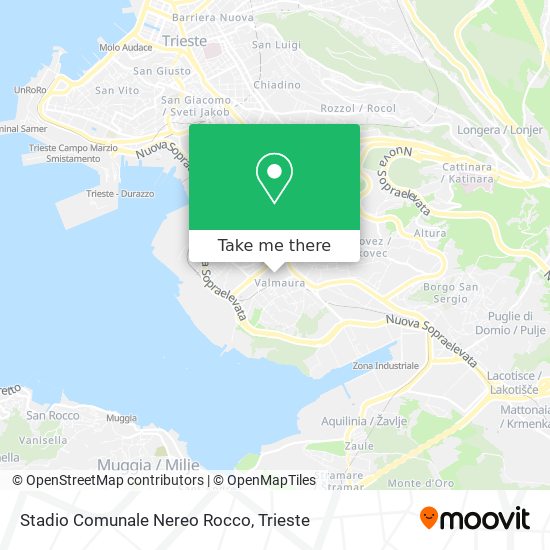 Stadio Comunale Nereo Rocco map