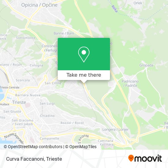 Curva Faccanoni map