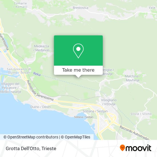 Grotta Dell'Otto map