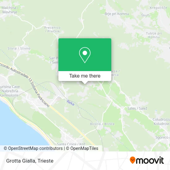 Grotta Gialla map
