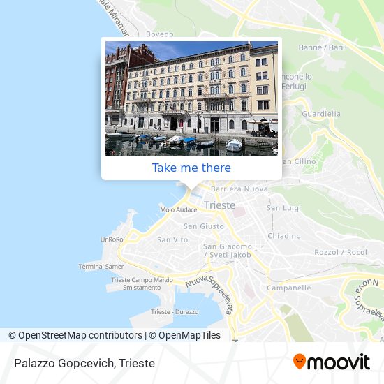 Palazzo Gopcevich map