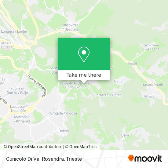 Cunicolo Di Val Rosandra map