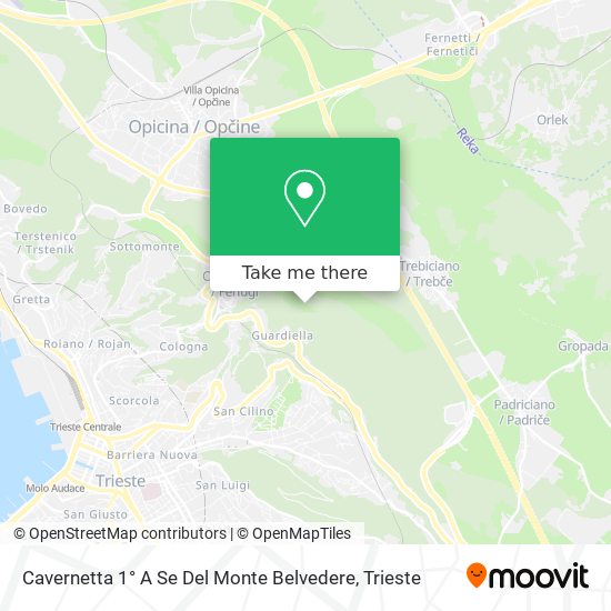 Cavernetta 1° A Se Del Monte Belvedere map