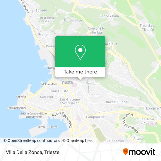 Villa Della Zonca map