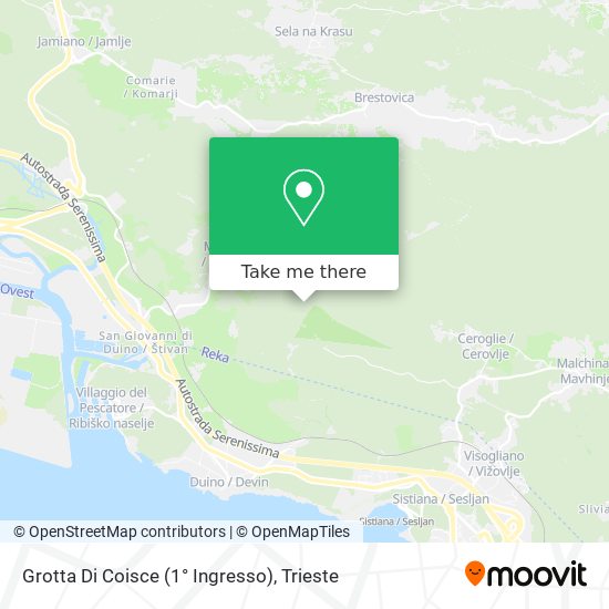 Grotta Di Coisce (1° Ingresso) map