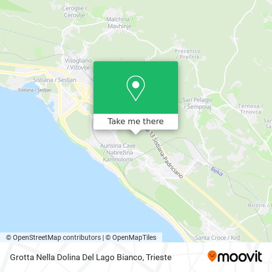 Grotta Nella Dolina Del Lago Bianco map