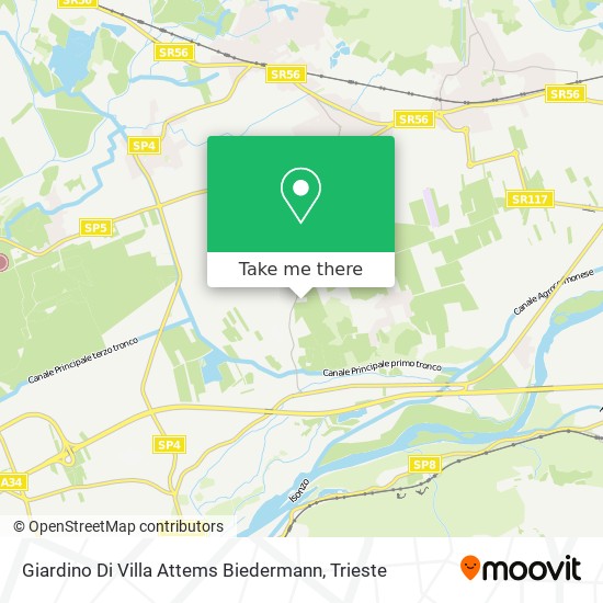 Giardino Di Villa Attems Biedermann map