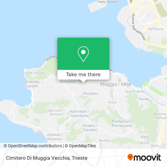 Cimitero Di Muggia Vecchia map