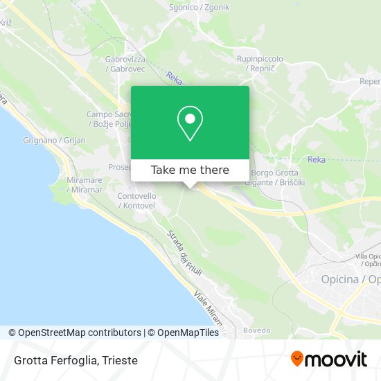 Grotta Ferfoglia map