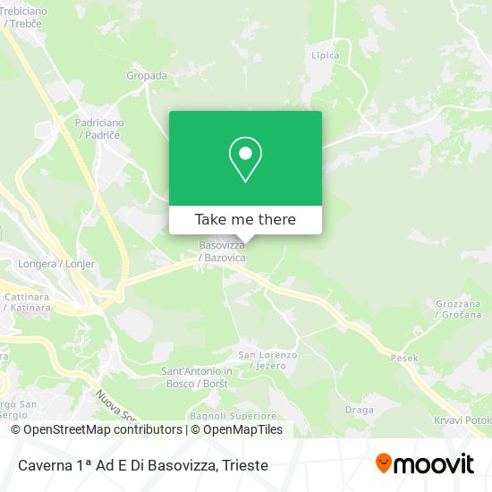 Caverna 1ª Ad E Di Basovizza map