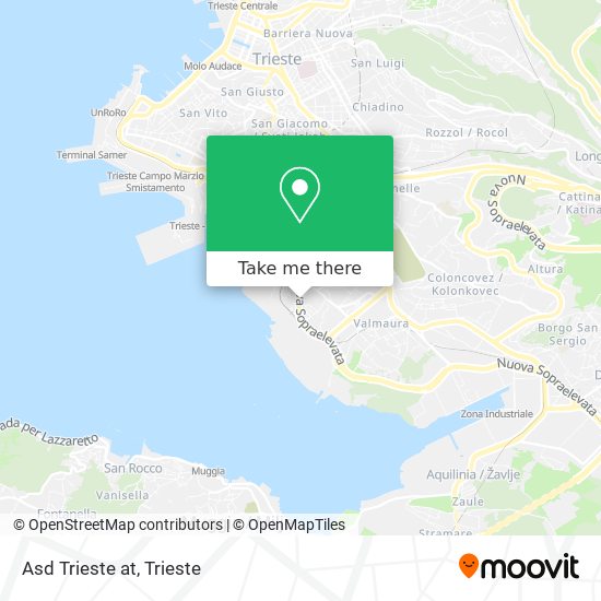 Asd Trieste at map