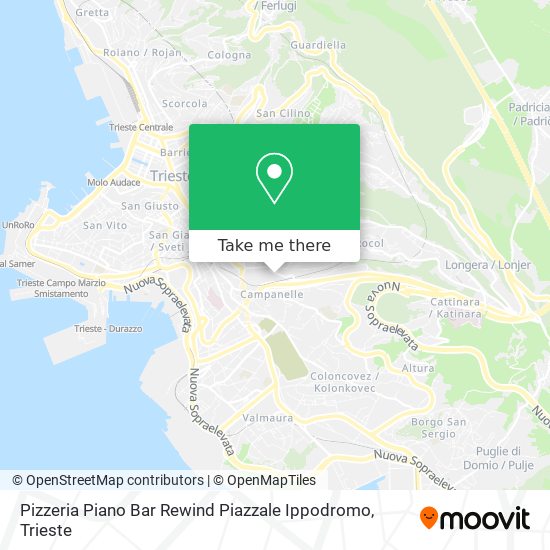 Pizzeria Piano Bar Rewind Piazzale Ippodromo map