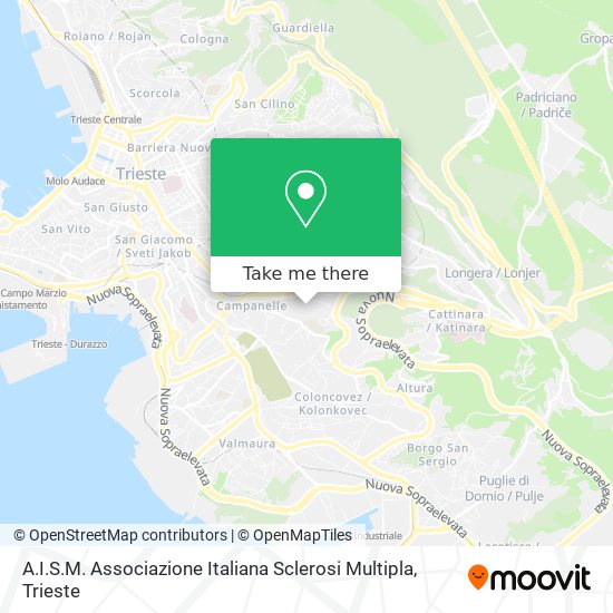 A.I.S.M. Associazione Italiana Sclerosi Multipla map