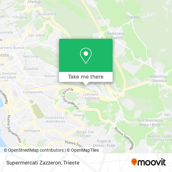 Supermercati Zazzeron map