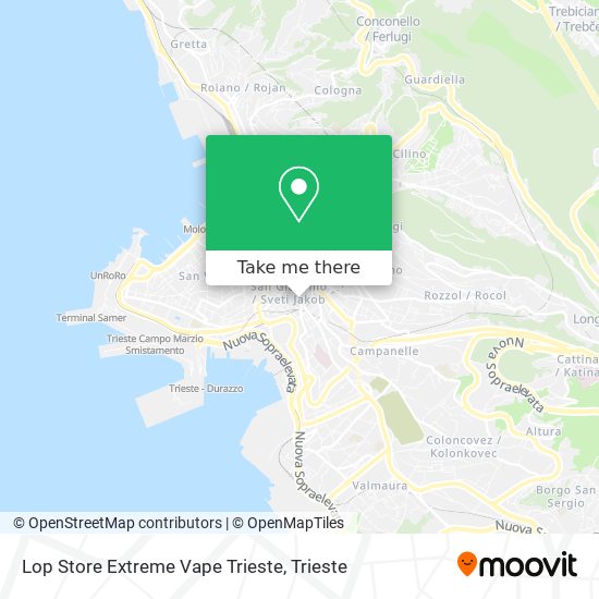 Lop Store Extreme Vape Trieste map