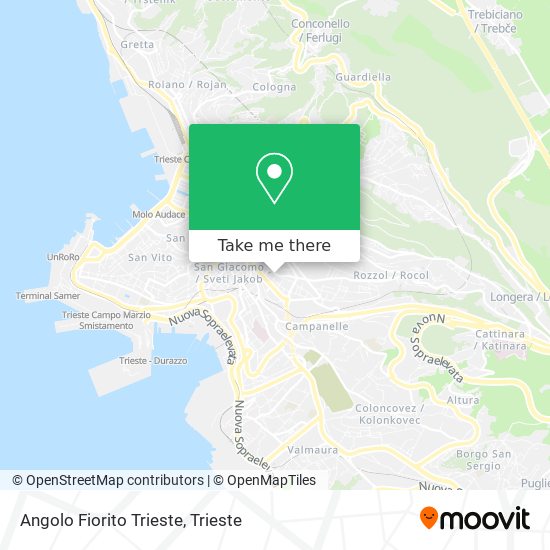 Angolo Fiorito Trieste map