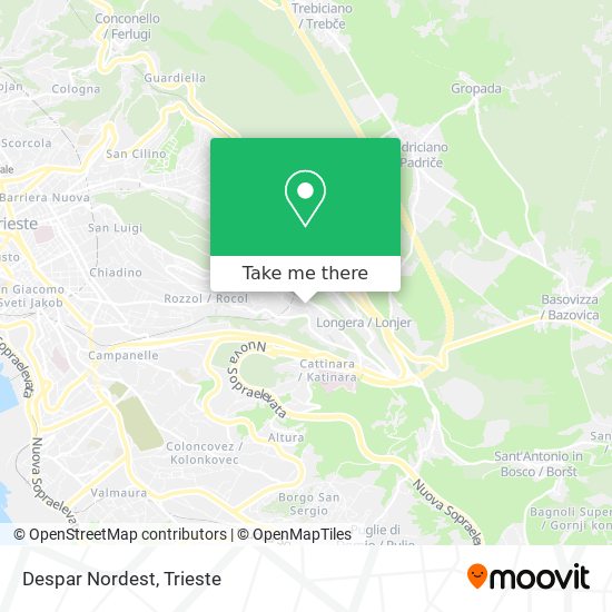 Despar Nordest map