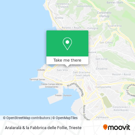 Aralaralà & la Fabbrica delle Follie map