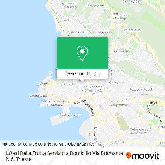 L'Oasi Della.Frutta Servizio a Domicilio Via Bramante N 6 map