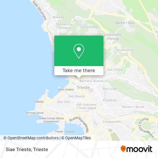 Siae Trieste map
