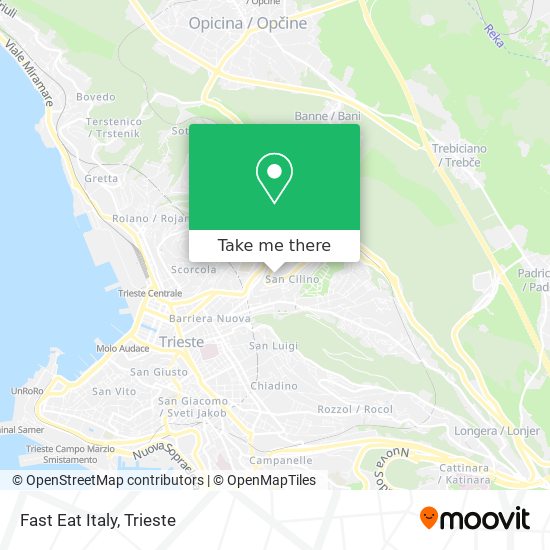 Fast Eat Italy map