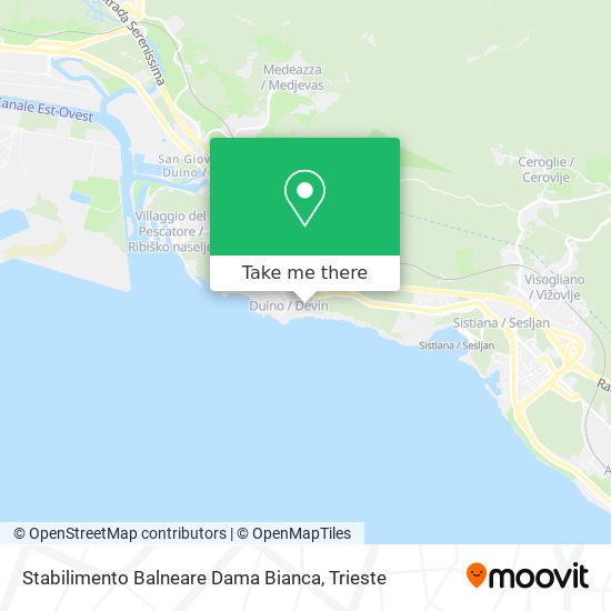 Stabilimento Balneare Dama Bianca map