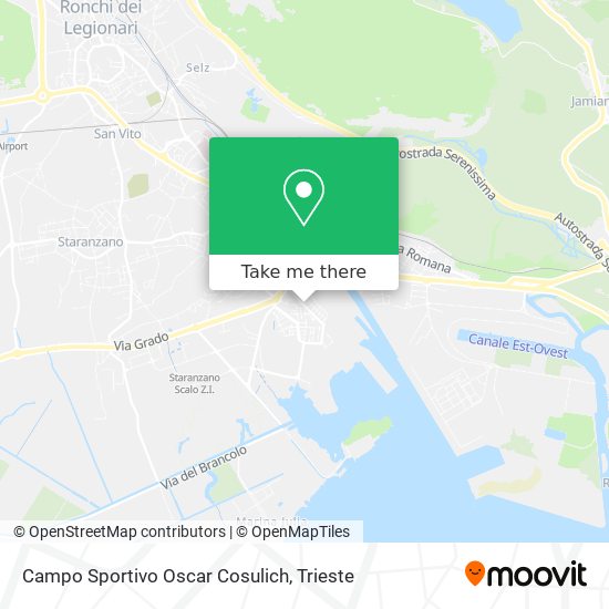 Campo Sportivo Oscar Cosulich map