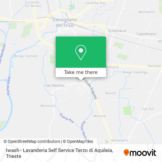 Iwash - Lavanderia Self Service Terzo di Aquileia map