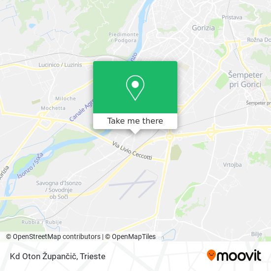 Kd Oton Župančič map