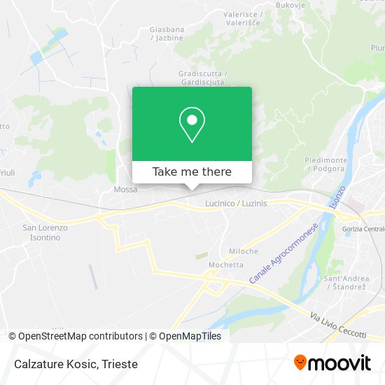Calzature Kosic map